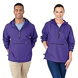 Charles River Apparel Pack-N-Go Wind & Water-Resistant Pullover (Reg/Ext Sizes), Purple, Medium