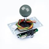 SANWA JLF-TP-8YT Joystick Gray Original - for Arcade Jamma Game 4 & 8 Way Adjustable, Compatible with MAYFLASH F300 F500 F700 Hori stick and more