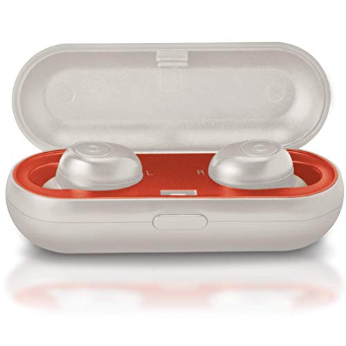 Image of iBall EarWear TW10 in-Ear Bluetooth Wireless Headphones with Protective Charging Case - Pearl White