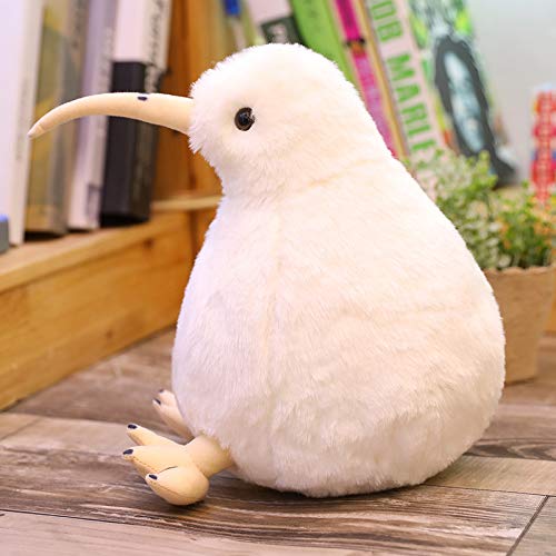 Simulazione Kiwi Uccello Peluche Giocattolo Morbido Uccelli Cuscino Farcito Animale Bambola Home Decor Giocattoli per Bambini Compleanno Regalo di Natale 50 cm Bianco