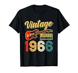 Guitare Vintage 1966 Édition limitée Année de Naissance T Shirt