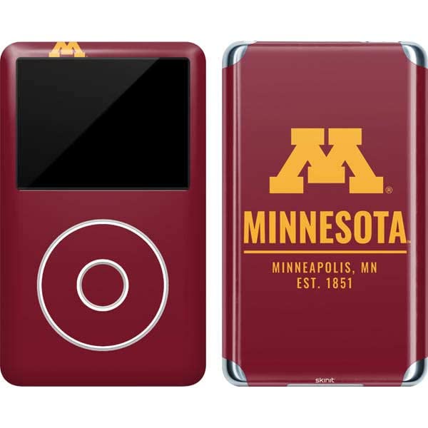 Skinit Decal MP3 Player Skin Compatible with iPod Classic (6th Gen) 80GB - Officially Licensed College Minneapolis MN Est 1851 Design