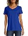 Hanes Women's Nano Premium Cotton V-Neck Tee, Deep Royal, Large