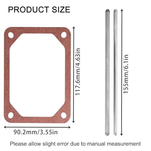 Image of Push Rod Set & Valve Cover Gasket 690981 690982 498745 690971 Rocker Cover Gasket Replaces 273486 Compatible with Brig & Straton