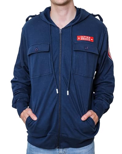 Marvel Captain America Patch Shield Jacket Hoodie3