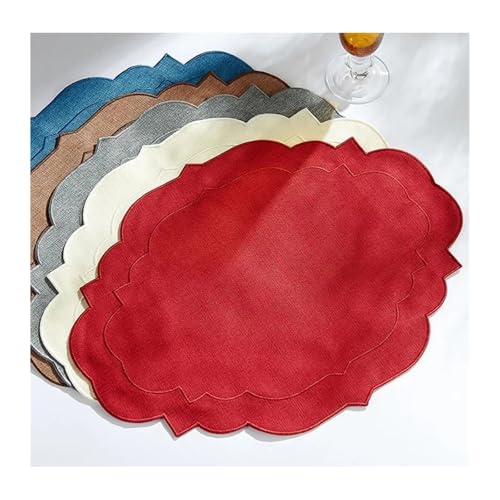 Napperon orange de table lavable 45x35cm dessous de verre chic
