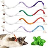 soodyoow 4 Jouet Chat Interactif, Jouet Chat Corde, Jouet de Dentition Chaton, Jouet a Macher Chat, pour Grincer des Dents Chats Intérieur et Nettoyer Les Dents