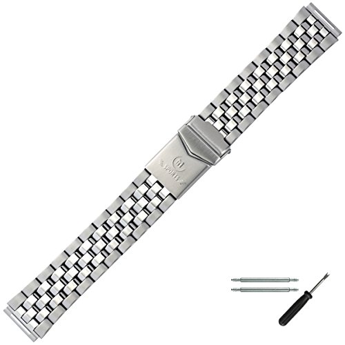 Uhrenarmband 18mm Edelstahl Silber - Werkzeug Montage Set 87602110020