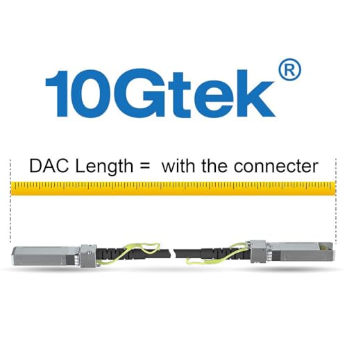 Image of 10Gtek 25GBASE-CR SFP28 to SFP28 Passive Cable, 32AWG, for Cisco SFP-H25GB-CU1M, Ubiquiti UC-DAC-SFP28, Supermicro, Mikrotik, Arista and More, Nylon Braided Jacket, 1-Meter(3.3ft)