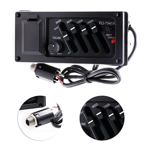 Akustikgitarre Pickup Balancing EQ für Folk Klassisch Musikalisch Universal Zubehör - Gitarre Pickup Akustikgitarren-Tonabnehmer EQ Equalizer Akustische Gitarre Preamp förderlich