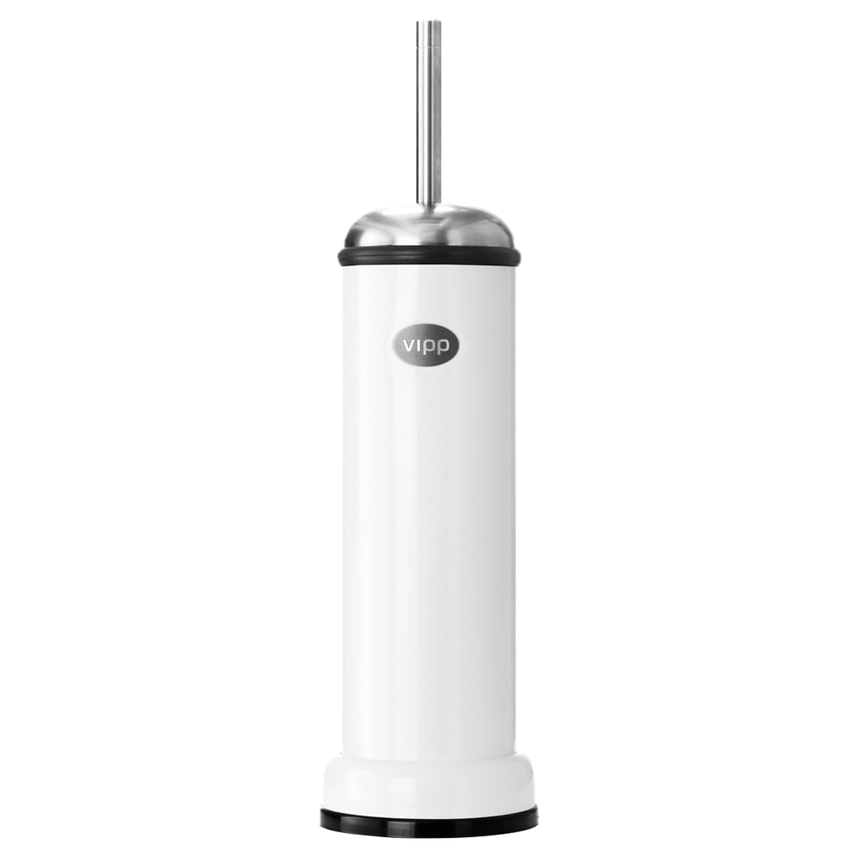 Vipp Brosse WC en Caoutchouc et Acier Inoxydable Blanc 12 cm