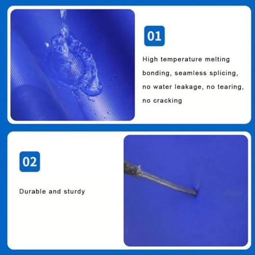 Acuario para peces de agua salada, multifuncional, de lona de PVC, portátil, estanque independiente con válvula de drenaje, para nadar con peces koi y tortugas