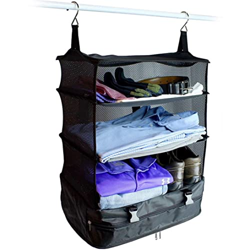 Étagères de voyage suspendues pour organiser facilement une valise cabine