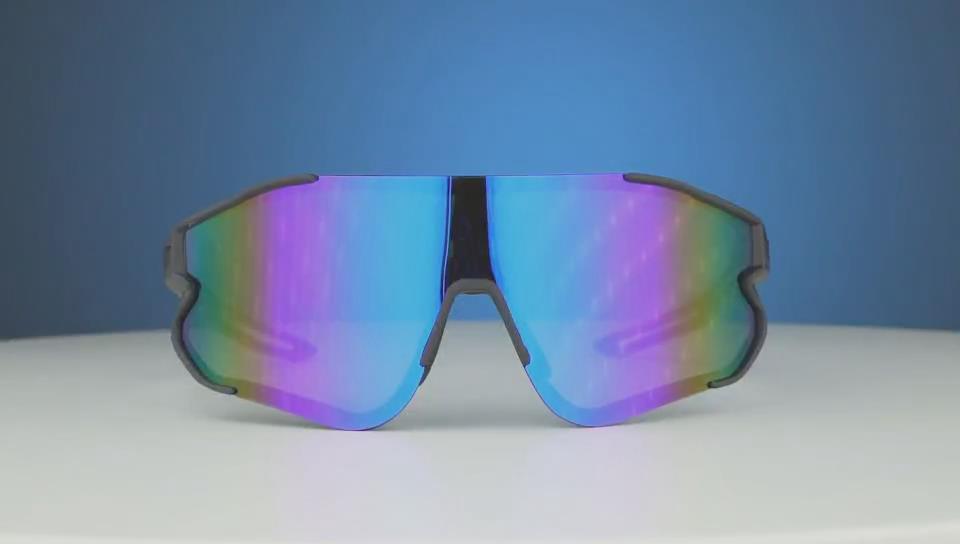 HUBO SPORTS Fahrrad-Sonnenbrille – Mit 5 Austauschbaren Gläsern, Polarisiert, Für Radfahren & Outdoor