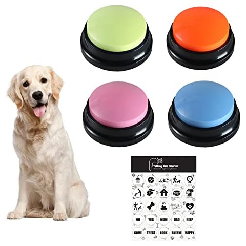 BestAlice Botones de Perro Grabables con Pegatinas Cover