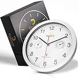 IDEAL GERÄUSCHARM – Damit du tagsüber und vor allem nachts nicht von lästigem Ticken gestört wirst und deine Ohren schonst, ist unsere Funkwanduhr optimal geräuscharm!