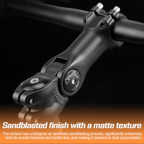 KMDZDZGS Podwyższenie kierownicy roweru 31,8 mm, podwyższenie kierownicy rowerowej, aluminium, regulacja ± 60°, adapter wysokości do MTB, BMX, rowerów wyścigowych, górskich (31,8 x 100 mm)