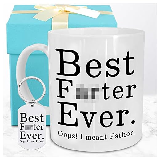 Funeon Funny Dad Coffee Mug Gifts for Dad Fathers Day World's Best Father I Mean Father Dad Gift from Daughter Son Wife for Birthday Christmas Gag Gifts for Husband Grandfather Brother Men Fun Cup