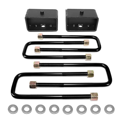 J2 Engineering 3' Rear Leveling Lift Block Kit w/U-Bolts Compatible with 95-22...