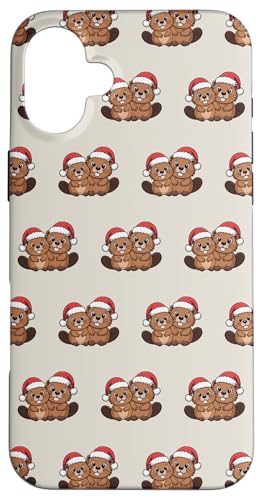 �T���^�r�[�o�[�Y �N���X�}�X �A�O���[�N���X�}�X�Z�[�^�[ �X�}�z�P�[�X iPhone 16 Plus �p