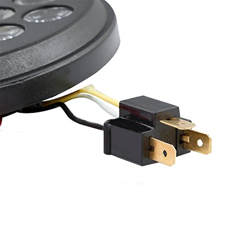 Eagle Lights 5.75 Inch Slim Line Multi Led Projection Headlight For Harley Davidson And Indian Headlight Buckets (Black) #TOP2