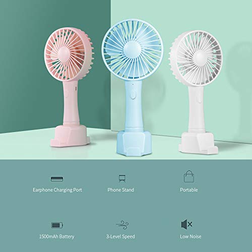 Andoer Ventilador portátil K61 Mini USB Ventilador portátil recarregável Desktop Ventilador eletrôni