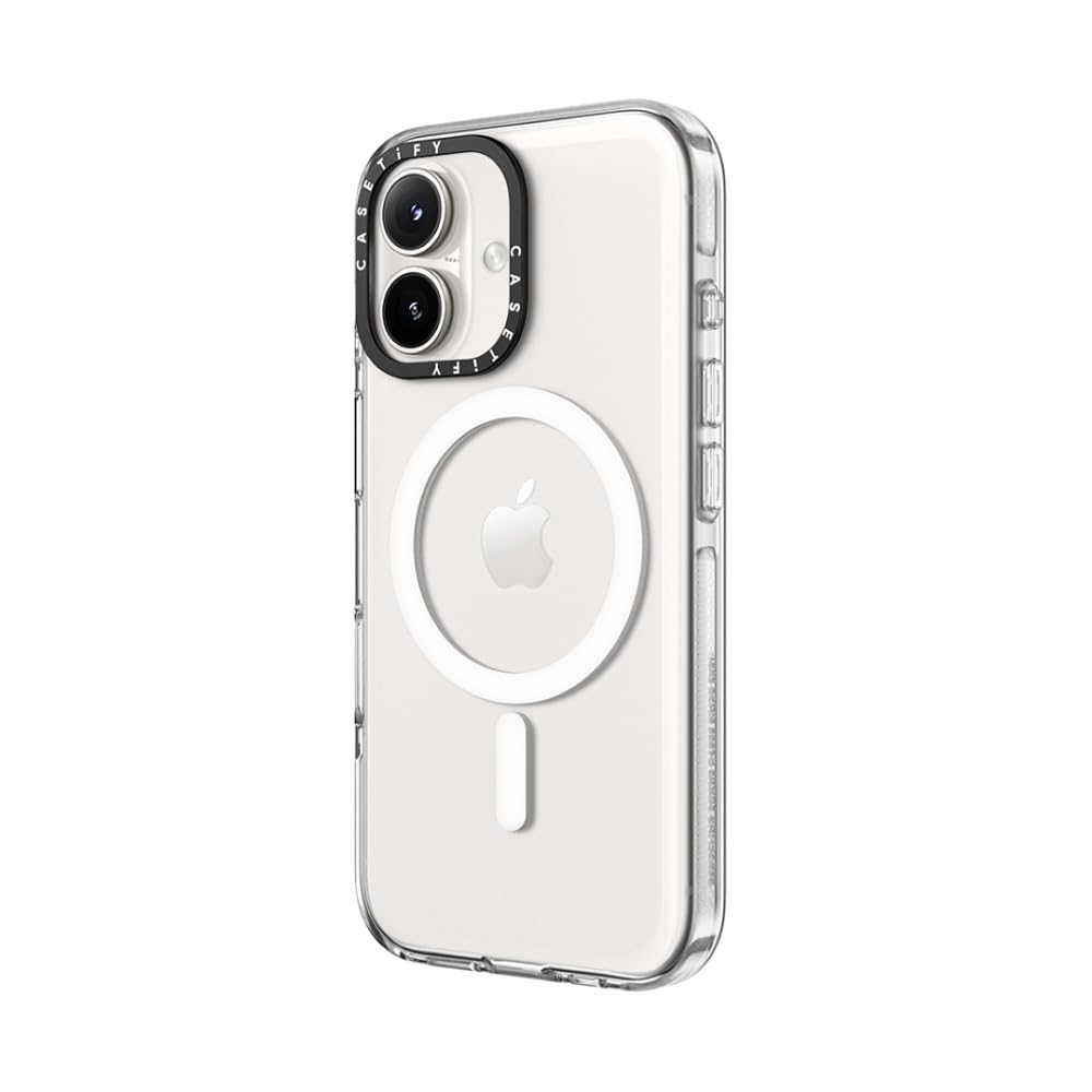 CASETiFY Schutzhülle für iPhone 16 Plus, stoßfest, transparent, kompatibel mit MagSafe | Vergilbt nicht, 2 m, 3 x Fallschutz in Militärqualität, transparent