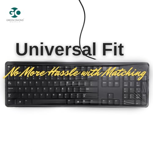 Green Onions Supply LP-UOXY-WTKO [3 Pack] Universal Fully Covered Flat Style 0.025Mm Wipeable Superb Tactile Feeling Waterproof Anti-Dust Keyboard Cap Cover For Desktop Keyboard thumb #3