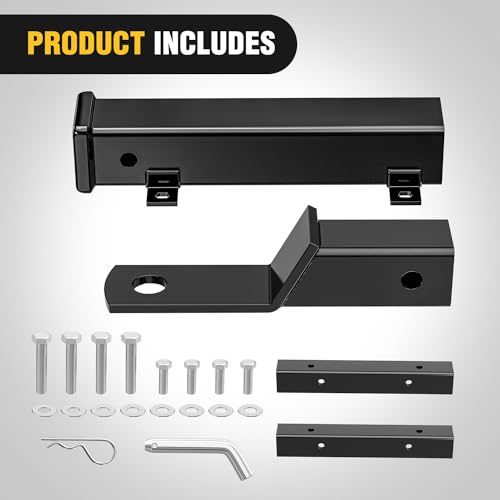 Image of Nilight Universal Golf Cart Trailer Hitch w /2 inch Receiver Rear Seat Rear Hitch Kit Compatible for Footrest Club Car EZGO Yamaha Use on Step on Back