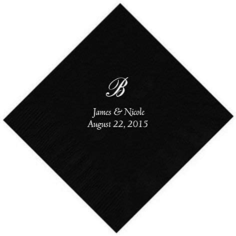 Personalized Cocktail, Beverage or Dessert Script Monogram Napkins (200)