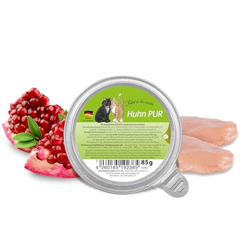 GranataPet Filet à la carte Hühnchen PUR, Nassfutter für Katzen, Filet-Stückchen ohne Getreide, Katzenfutter ohne Zuckerzusatz, hoher Fleischanteil, 6 x 85 g