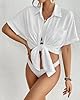 Bsubseach Women Swimsuit Coverup Shirt Dress Butto... #5