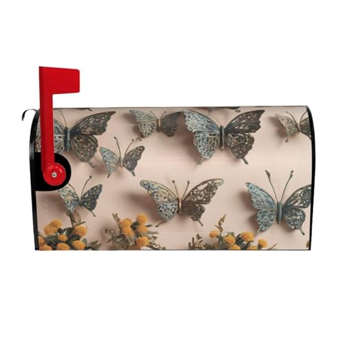 Decoración de mariposa imprimir cubierta de buzón magnético, decoraciones de invierno de Navidad, estándar y tamaños grandes