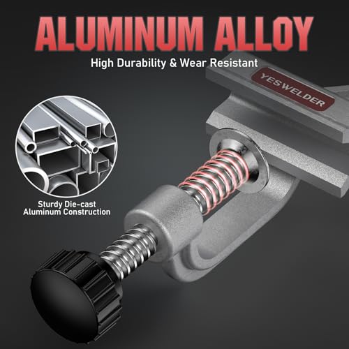 YESWELDER 10-180° Adjustable Tube Clamp with Swing Jaw, Aluminum Alloy Right Angle Corner Clamp for Welding, Woodworking, DIY Projects, Cabinet Making by YESWELDER - Image 4