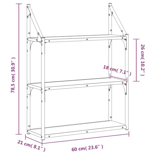 Estante de pared de 3 niveles para decorar salones modernos 3