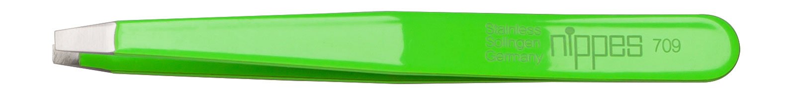 nippes Solingen Lot de 2 pinces à épiler inclinées et inclinées dans un étui en cuir pour épiler les sourcils et épiler à épiler avec précision Fabriqué en Allemagne Multicolore 1 pièce
