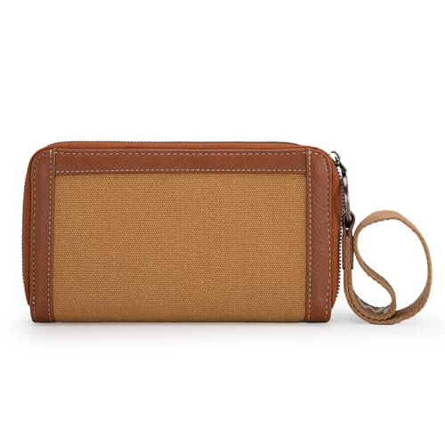 Image of Montana West X Wrangler Classic Logo Wallets Wristlet Purse for Women Vintage Boho Ladies Wallet Coin Purse Two-Tone Credit Card Holder