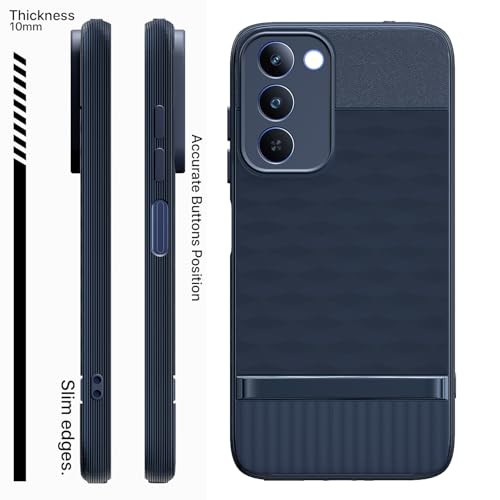 Image of Outlouders Back Cover for Realme P4 Lite 5G | Full Camera Protection | TPU Soft Flexible Shockproof Bumper Case (Blue)