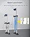 Drywall Stilts,18''-30'' Stilts for Adults Adjustable Heights Aluminum Tool Stilts with Protective Knee Pads for Sheetrock Drop Ceiling Painting Pruning Branches or Cleaning