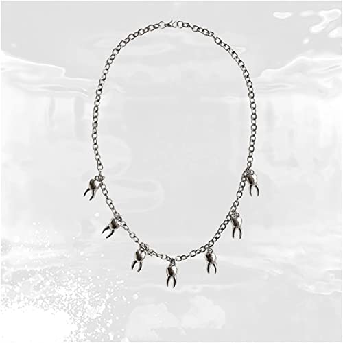 Collier croix baroque bohème vintage 1980 pendentif rétro couleur lune