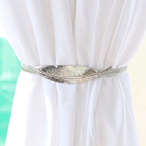 Curtain clips feuille d'élan argentée à pince sans perçage pour voilage