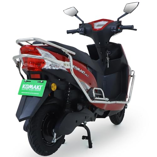 Image of Komaki X-ONE Smart 2 Wheeler /Scooter No RTO Registration or DL (Garnet Red, 100KM to 120KM /Per One Charge)