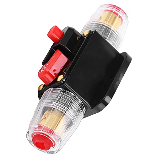 Circuit Breaker,1?6Mm Electronic Circuit Breaker Switches Red Copper Phenolic Plastic Resettable Fuse Protector,For Car Audio System(50A) #TOP5