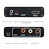 HDMI ARC Audio Extractor Converter,192KHz ARC Audio Extractor DAC Converter, Digital to Analog Audio Converter, Optical HDMI ARC to Optical/Coaxial Stereo L/R 3.5mm Jack for TV (ARC Input)