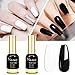 VENALISA 2 PCS 12Ml Black White Color Gel Nail Polish Nail Art...