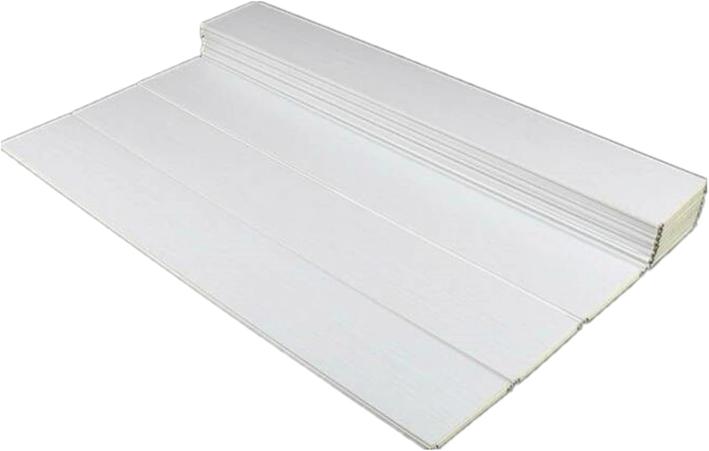 AIWFL Folding Dust-Proof Bathtub Cover Louvered Shutter Bath Lid White PVC Bathtub Covers 63x31.5 inch 63 x 31.5 inch