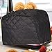 Quilted Toaster Cover 2 Slice, Universal Size Microwave Oven Dustproof Cover, Women Gift (Black)