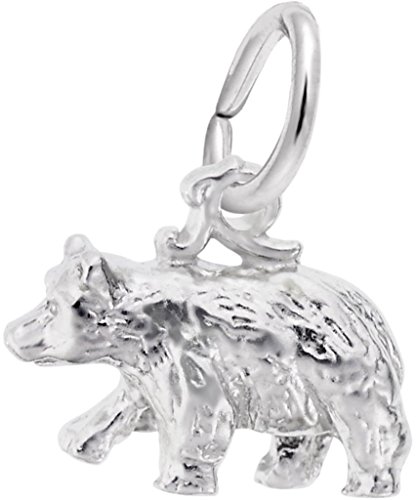 Rembrandt Black Bear Small Charm - Metal - 14K White Gold