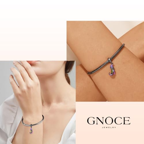 Image of GNOCE Witch Cauldron Pendant Charm,S925 Sterling Silver with Ruby Gemstones Dangle Charms Bead For Bracelets /Necklace Jewelry Gift For Women Girls Wife Daughter