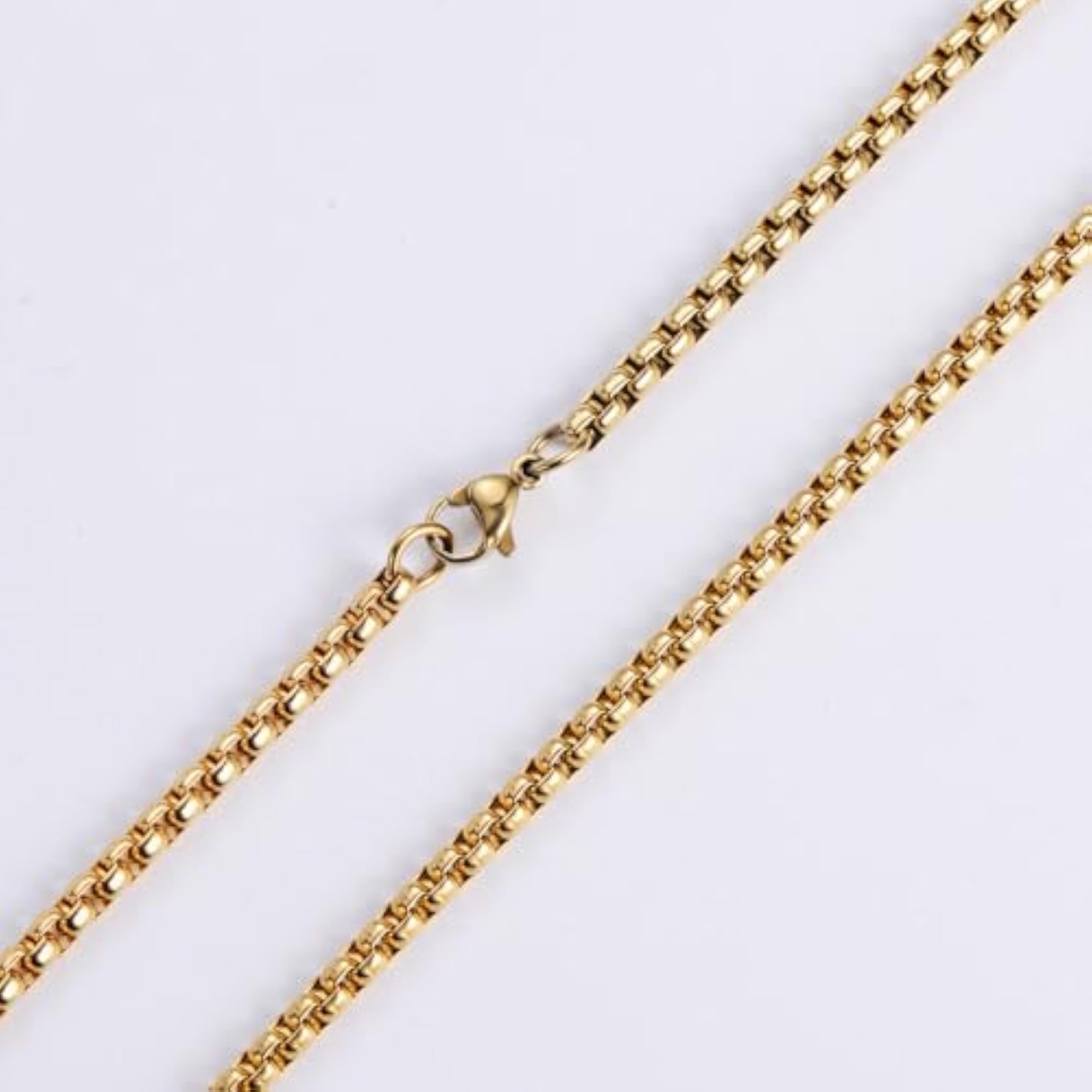 Stylish Stainless Steel 3mm Box Neck Chain for Men & Boys